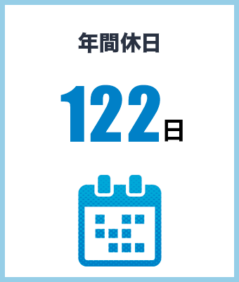 年間休日　122日
